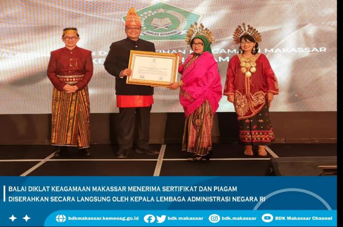 BDK Makassar Raih 2 Akreditasi Program dan 1 Akreditasi Lembaga Penyelenggara Pelatihan dari LAN RI
